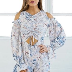 Elegant Cold Shoulder Romper